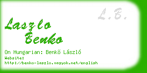 laszlo benko business card